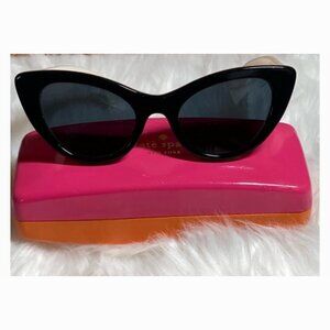 KATE SPADE BLACK CAT EYE SUNGLASSES *HELLO SUNSHINE * WITH CASE